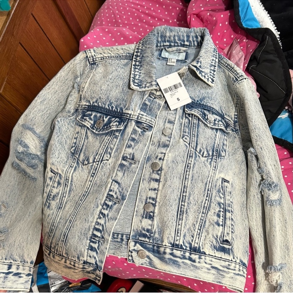 Forever 21 Kids Acid Wash Jean Jacket